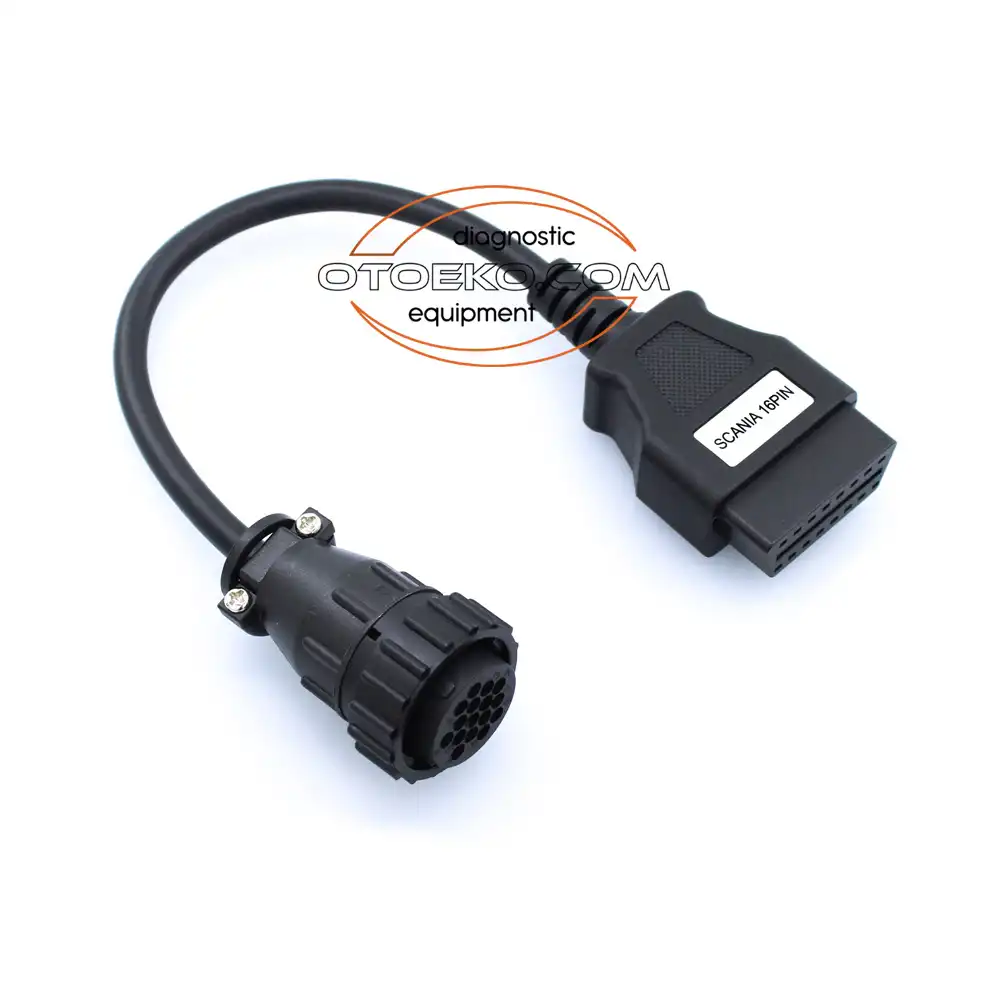 كابل ووصلة الفحص والتشخيص الصناعية Scania 16 Pin – Obd2 (Scania) عالية الاعتمادية - 12